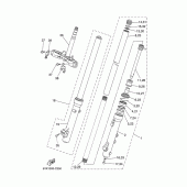 Схема вузла: Вилка передньої осі Yamaha XT660 XT660R