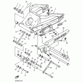 Схема узла: Задний рычаг и Подвеска Yamaha YZF750 YZF750