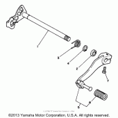 Схема узла: Вал переключения Yamaha WR200R