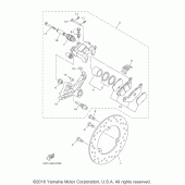 Схема вузла: Задній гальмівний супорт Yamaha YZF-R3