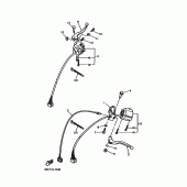 Схема вузла: Пульт управління рулевою і Ричаг Yamaha XV535 Virago