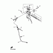 Схема узла: Передний тормозной цилиндр Yamaha XVZ1300 Royal Star Midnight Venture