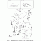 Схема вузла: Паливний бак Yamaha XVS950 Bolt R-Spec