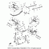 Схема узла: Подножки и Подставка Yamaha XV1100 Virago