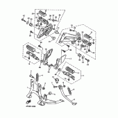 Схема узла: Подножки и Подставка Yamaha XJR1200