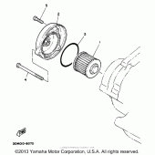Схема вузла: Масляний фільтр Yamaha XV250 Route 66