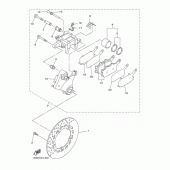 Схема вузла: Задній гальмівний супорт Yamaha XJ6 Diversion F