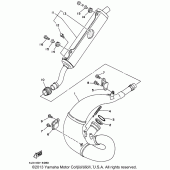 Схема узла: Выхлопная система Yamaha WR250 WR250Z