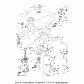 Схема вузла: Паливний бак Yamaha XVS950 Bolt