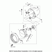 Схема вузла: Фара Yamaha XVS950 V-Star Tourer