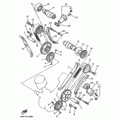 Схема узла: Распредвал и Цепь ГРМ Yamaha XV1100 Virago