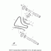 Схема вузла: Розподільний вал та Ланцюг ГРМ Yamaha FJ09 FJ-09