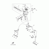 Схема узла: Передний тормозной цилиндр Yamaha XV1700 Road Star Warrior