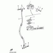 Схема вузла: Передній гальмівний циліндр Yamaha XV535 Virago