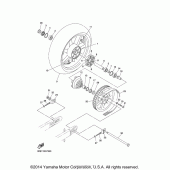 Схема узла: Заднее колесо Yamaha XVS1300 V-Star Deluxe