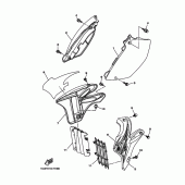 Схема узла: Боковая крышка Yamaha YZ125