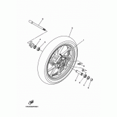 Схема вузла: Переднє колесо Yamaha MT09/MTN850 MT-09