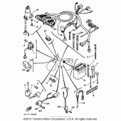 Схема вузла: Електроустаткування (1) Yamaha XT350 XT350