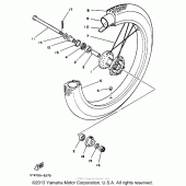 Схема узла: Переднее колесо Yamaha XT350 XT350