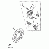 Схема вузла: Задній гальмівний супорт Yamaha XTZ660 Tenere