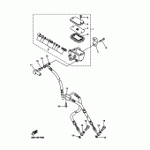 Схема вузла: Передній гальмівний циліндр Yamaha XVS1300 V-Star Classic