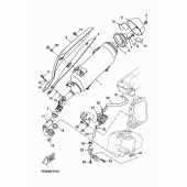 Схема вузла: Вихлопна система Yamaha YP400