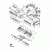 Схема узла: Задний рычаг и Подвеска Yamaha WR450F