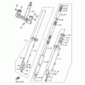 Схема узла: Вилка передней оси Yamaha XV750 Virago