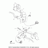 Схема узла: Пульт управления рулевой и Рычаг Yamaha XVS1300 V-Star