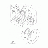 Схема вузла: Задня гальмівна підтримка Yamaha MT07/ MTT690 MT-07