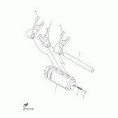 Схема вузла: Копірний вал та Вилки Yamaha WR250 WR250X