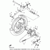 Схема вузла: Заднє колесо Yamaha YZF600R Thundercat