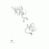 Схема вузла: Пульт управління рульовий та Важіль Yamaha VMX12 V-MAX