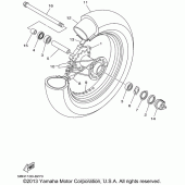Схема вузла: Переднє колесо Yamaha XVS650 V-Star Classic