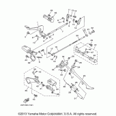 Схема вузла: Підніжки та підставка Yamaha XVS650 V-Star Classic