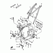 Схема узла: Рама Yamaha YZ250 YZ250F