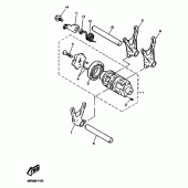 Схема узла: Копирный вал, вилки Yamaha TT600