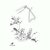 Схема узла: Подножки и Подставка Yamaha YZ125