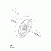 Схема вузла: Переднє колесо Yamaha FZ8 FZ8 FAZER