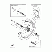 Схема узла: Переднее колесо Yamaha XT225 Serow