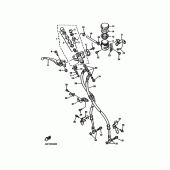 Схема узла: Передний тормозной цилиндр Yamaha YZF750 YZF750
