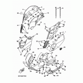 Схема узла: Облицовочные элементы 1 Yamaha MT125 MT-125