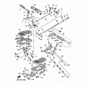Схема вузла: Підніжки та підставка 1 Yamaha XVS400 Drag Star Classic