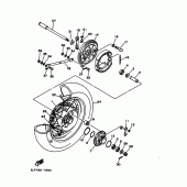 Схема узла: Заднее колесо Yamaha XV1100 Virago Special