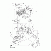 Схема вузла: Впускна система 2 Yamaha XVS400 Drag Star