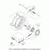 Схема узла: Заднее колесо Yamaha FZ6 FZ6R