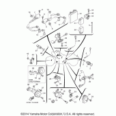 Схема узла: Электрооборудование (1) Yamaha XV1700 Road Star Midnight Silverado