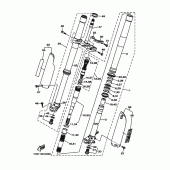 Схема узла: Вилка передней оси Yamaha YZ250 YZ250