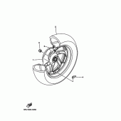 Схема вузла: Заднє колесо Yamaha YP400 Majesty