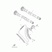Схема вузла: Розподільний вал та Ланцюг ГРМ Yamaha FZ10/ MTN1000 MT-10 SP